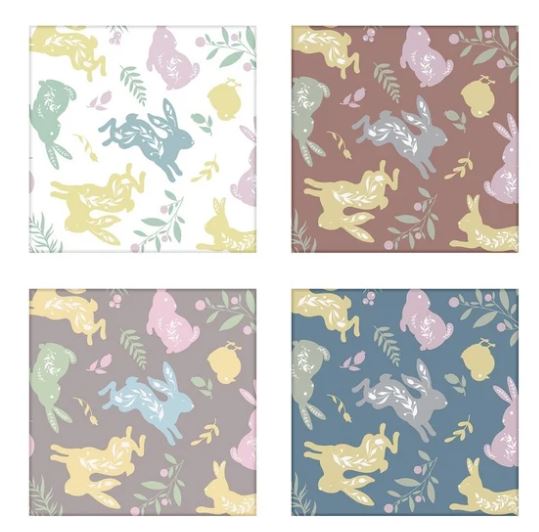 Подставка под горячее Пасхальные зайцы 14х14см МТ18-61  